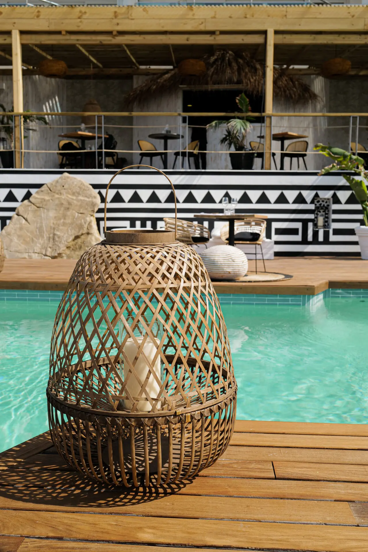 image lamp and swimming pool